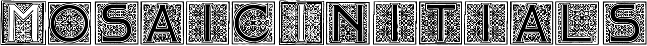 Mosaic Initials font